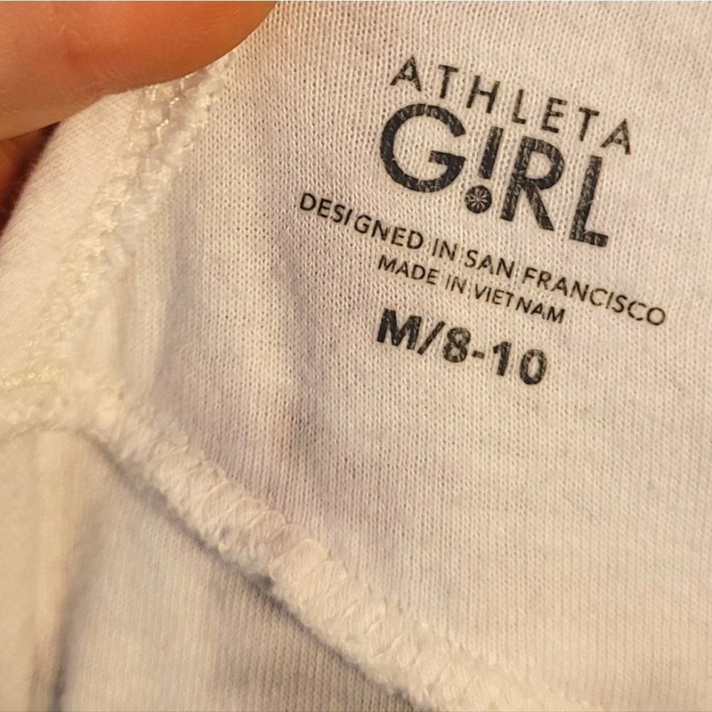 Athleta Girl White & Grey Tie Dye Romper Size M 8/10 - Picture 3 of 5